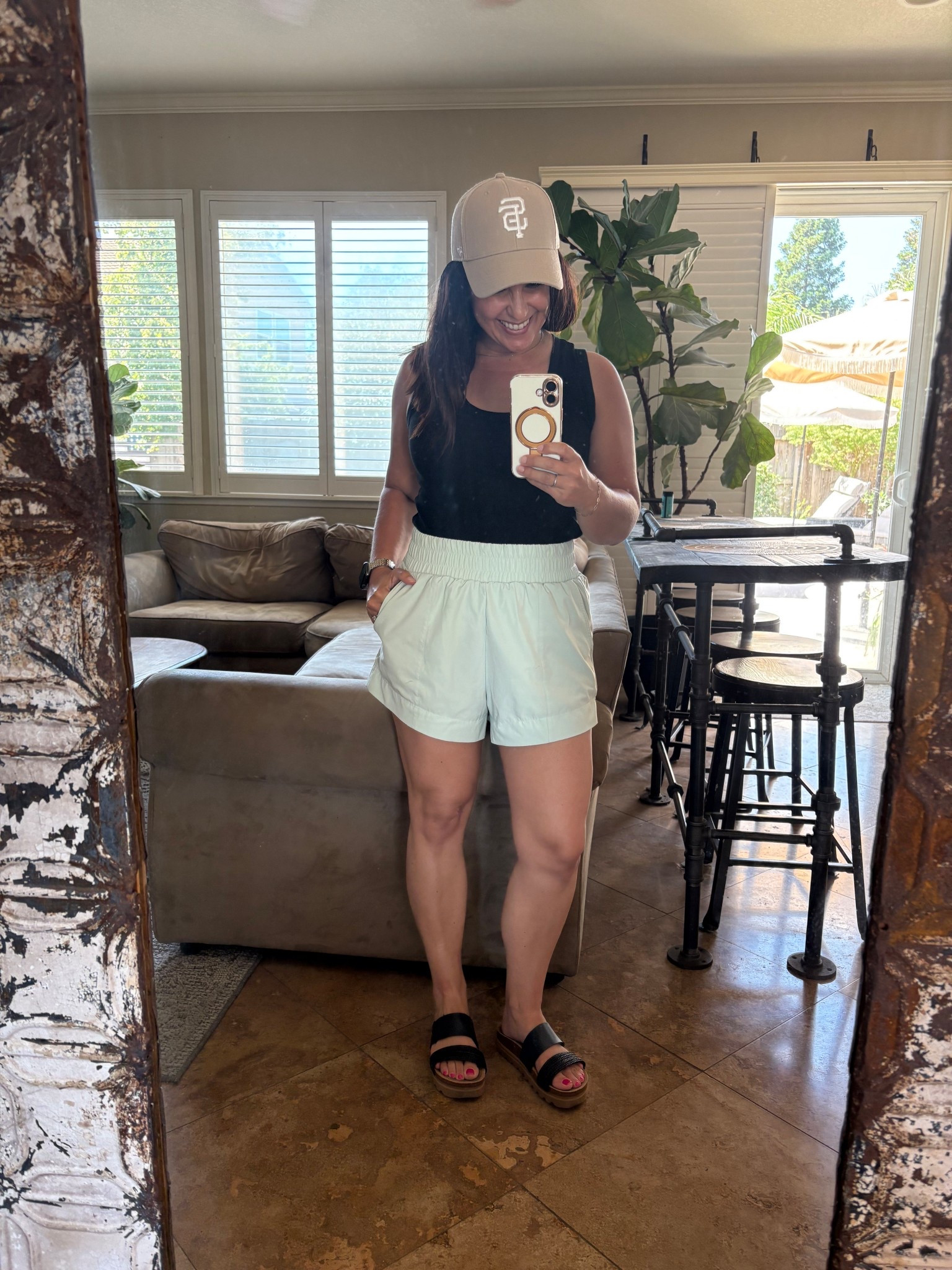 Nice little Saturday of yoga, errands and yard work. If wearing high waisted, pull on shorts is wrong, I don’t ever want to be right. 

Weekend look
Summer clothes 

#LTKSummerEdit #LTKSeasonal #LTKOver40