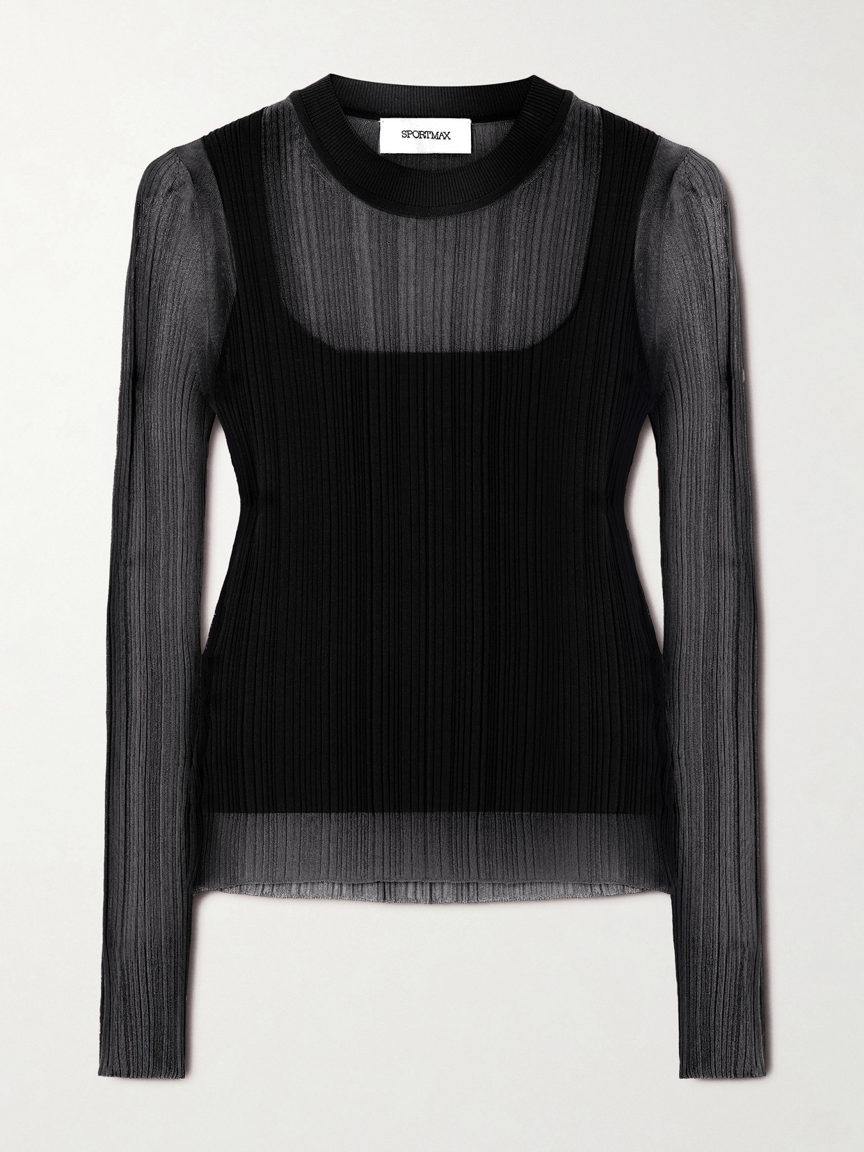 Sportmax - Ribbed-knit Top - Black | NET-A-PORTER (US)