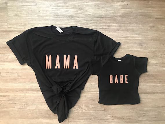 Mama and Babe shirts | mommy and me shirts | mom and daughter shirts | mom and son shirts | Mothe... | Etsy (US)