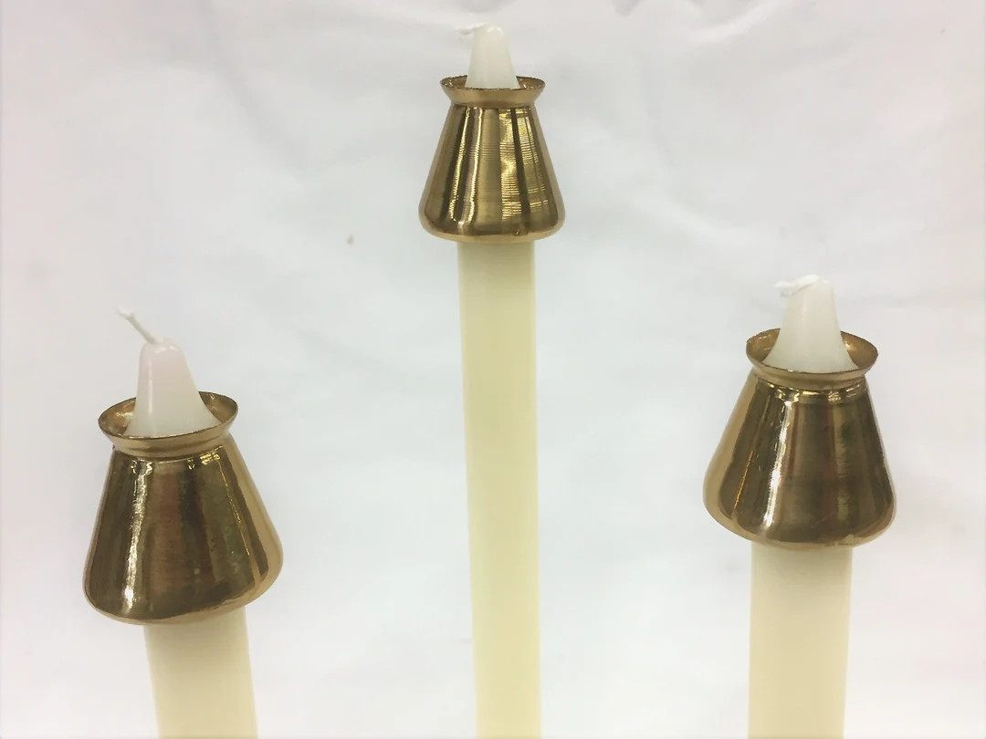 7/8" Brass Candle Follower/burner/topper - Etsy | Etsy (US)