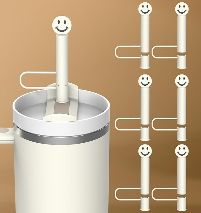 Aiscool 6Pcs Straw Covers Compatible with Stanley Cup 30 & 40 Oz Tumbler with Handle Cream, 0.39i... | Amazon (US)