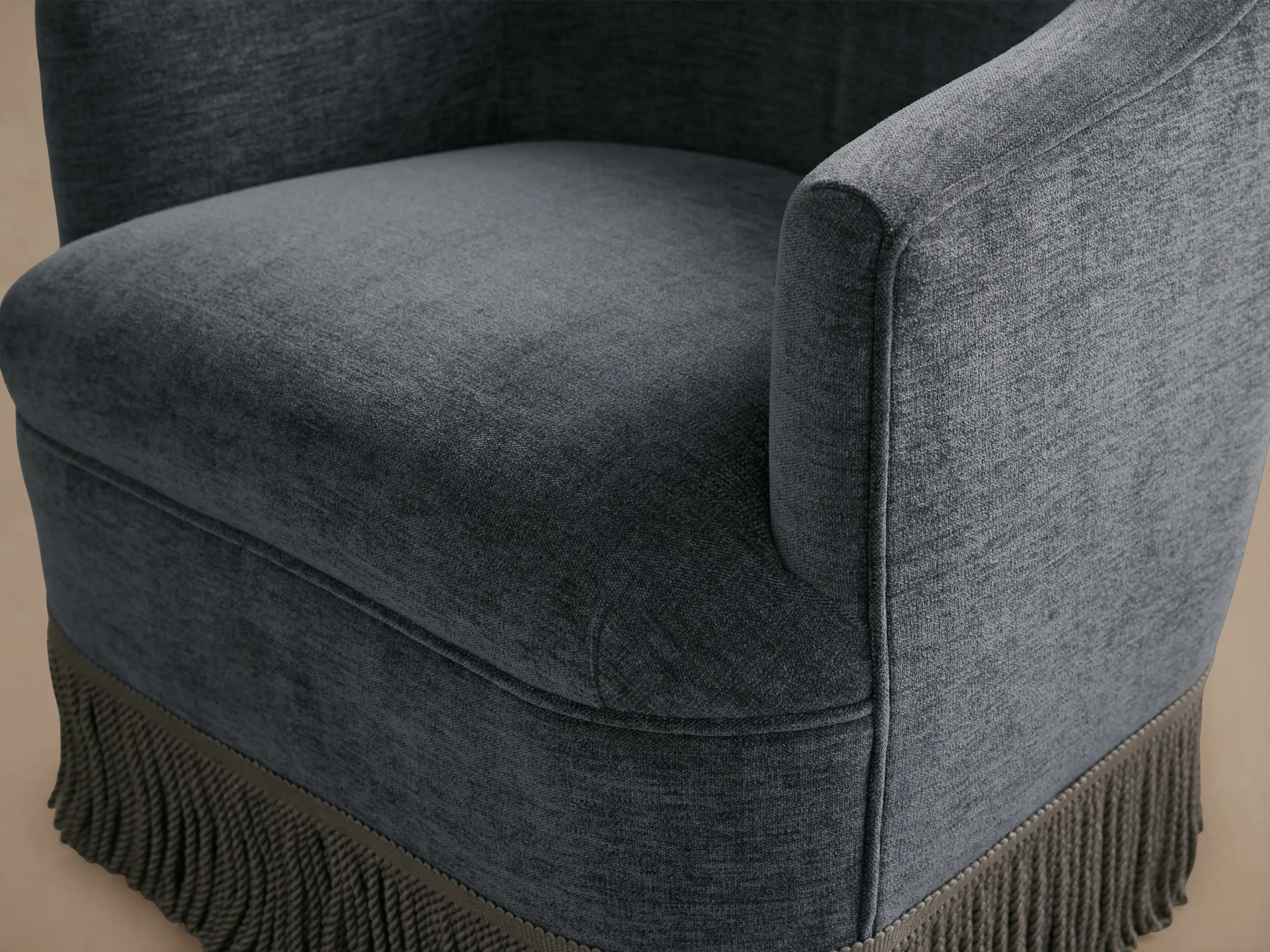 Savannah Swivel Chair with Fringe | Arhaus