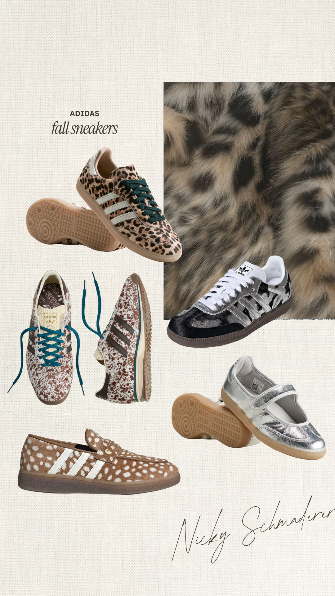 Classic shoes with fresh prints 🔥 

new arrivals, adidas, shoe crush, sneakers, animal print, nicky schmaderer 

 #LTKootd