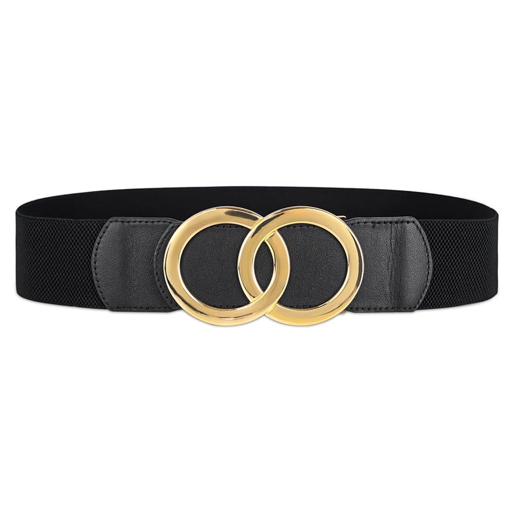 Women's Fashion Classic Metal Buckle Leather Belt with Jeans Dress | Amazon (US)