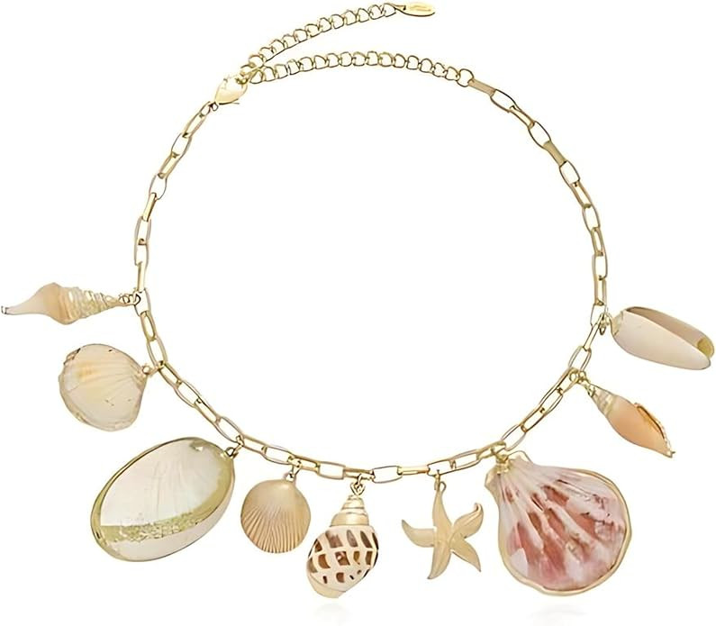 Ettika Necklace for Women. Private Island 18k Gold Plated Assorted Shell Necklace. Fashion Jewelr... | Amazon (US)
