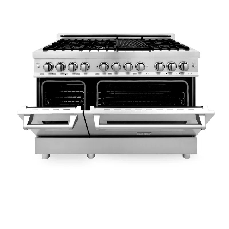 48" 6 cu. ft. Freestanding Dual Fuel Range with Griddle | Wayfair North America