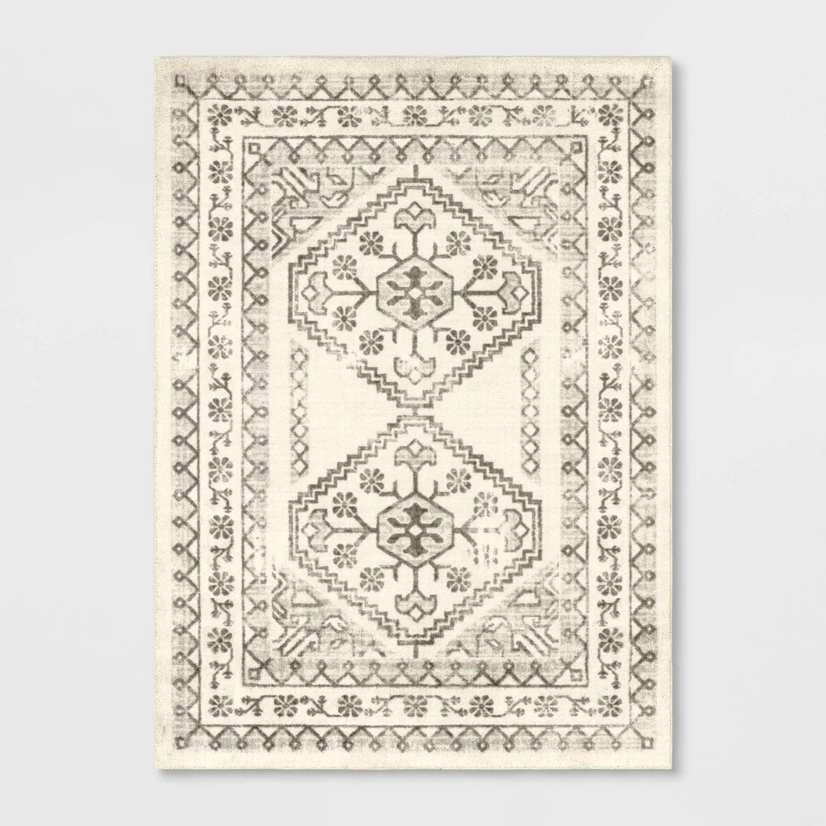 Washable Distressed Persian Accent Rug Cream - Threshold™ | Target
