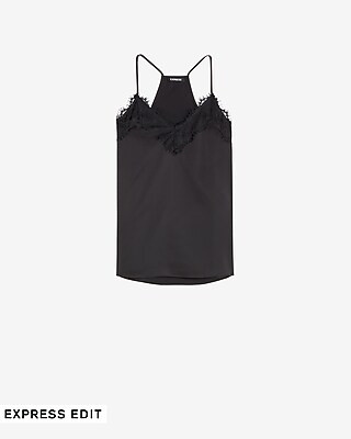 Satin Lace Trim Cami | Express
