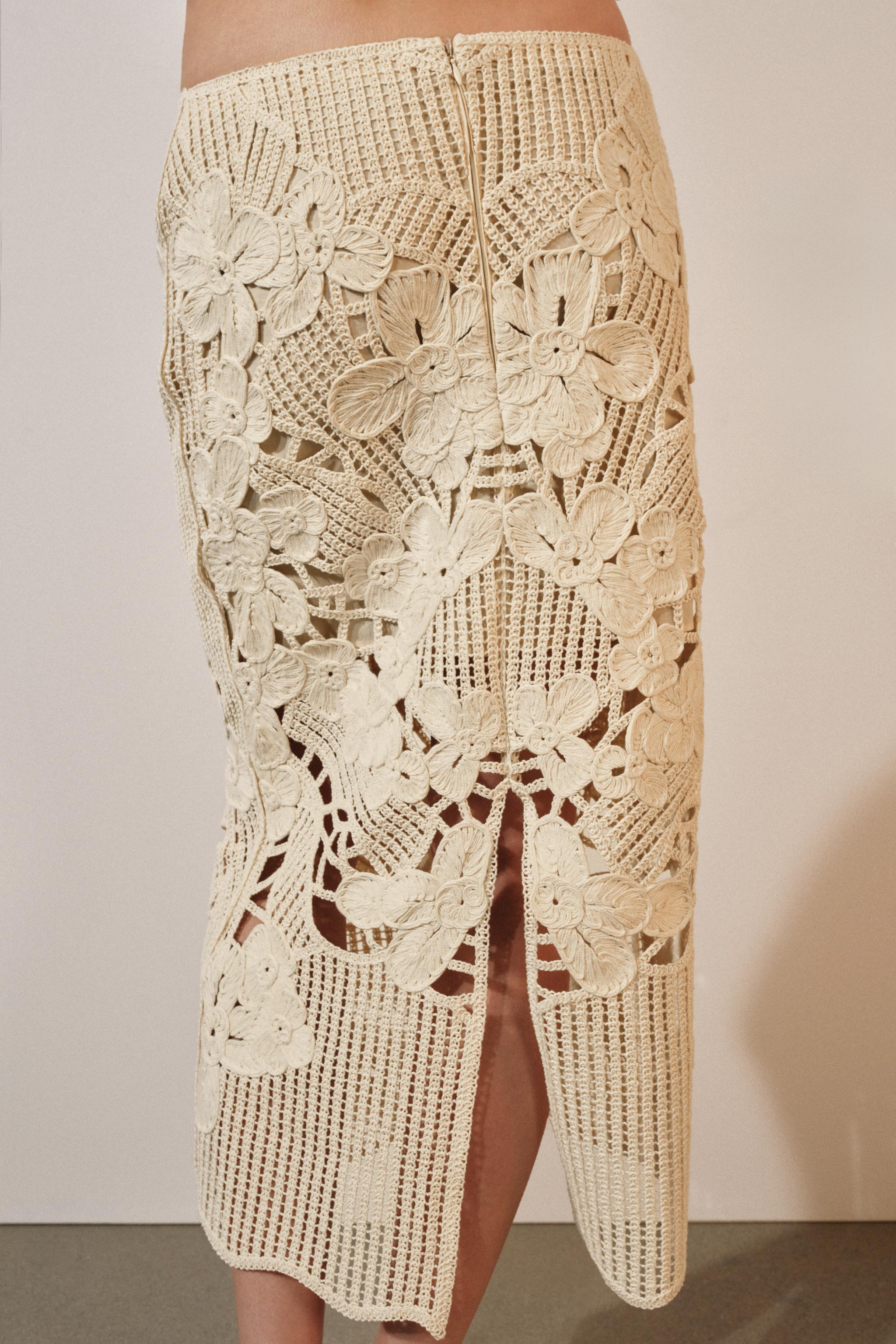 ZW COLLECTION CROCHET MIDI SKIRT | Zara UK