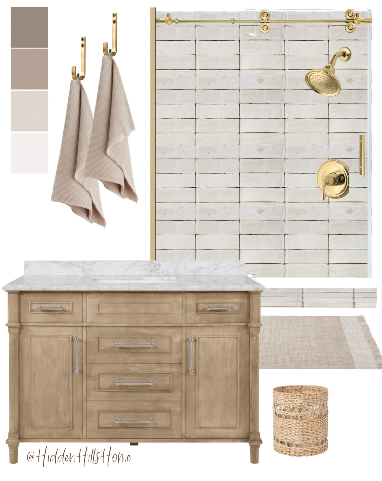 Bathroom decor, bathroom vanity, home decor, bathroom tile, bathroom mood board #bathroom

#LTKhome #LTKsalealert