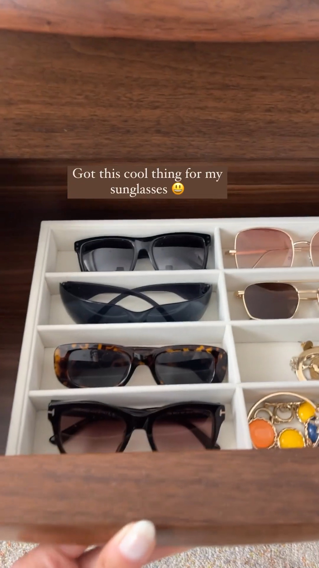 Found this sunglass holder on amazon!
The 2nd pair on the left are amazon and uncomfortable lol 

#LTKSale #LTKunder50 #LTKhome