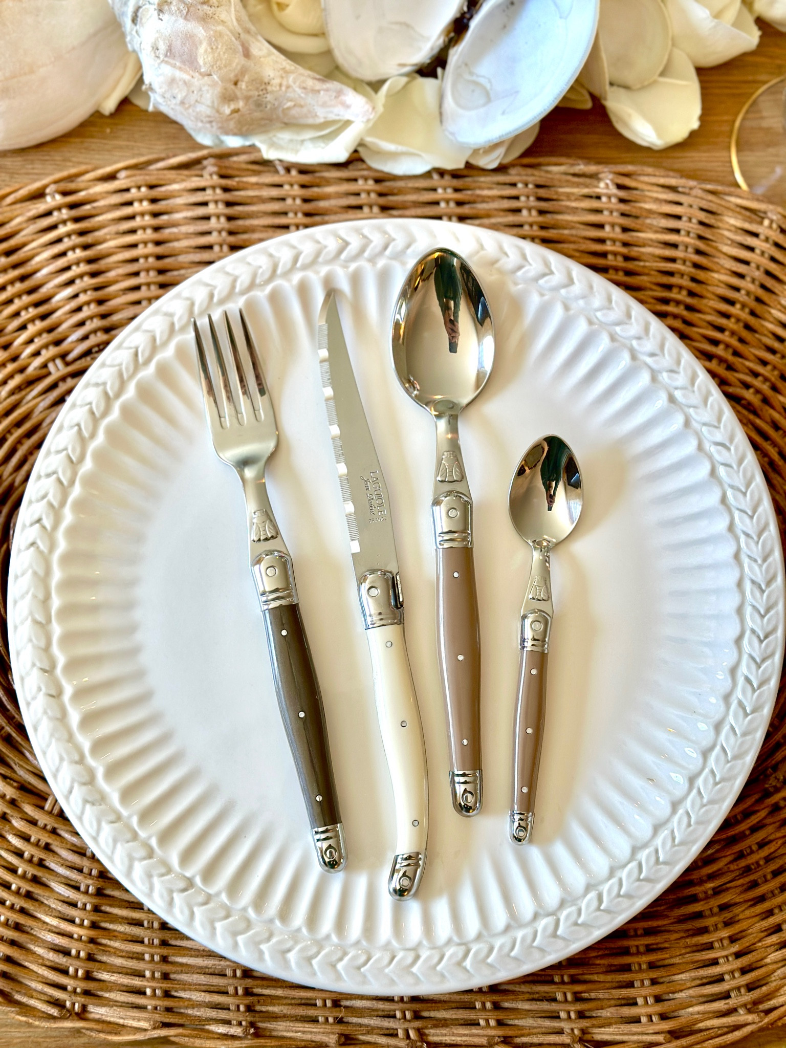 Perfect for any occasion—my Jean Dubost Linen Flatware!  