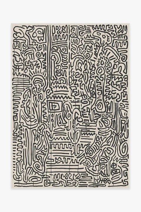 Keith Haring Freestyle Black & Ivory | Ruggable