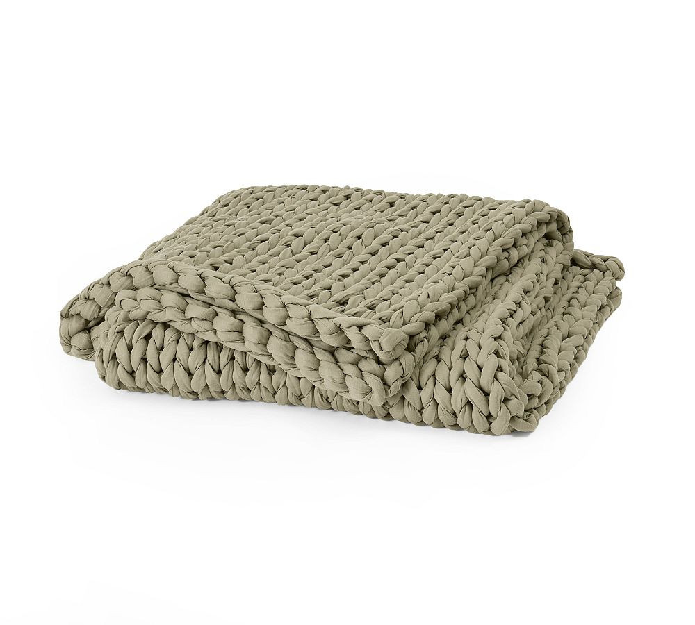 Bearaby weighted Tencel napper blanket in sage