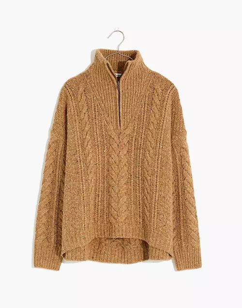 Rosebriar Cableknit Half-Zip Sweater | Madewell