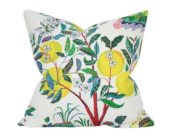 Citrus Garden Lemon Yellow Indoor/outdoor Luxury Throw Pillow - Etsy | Etsy (US)