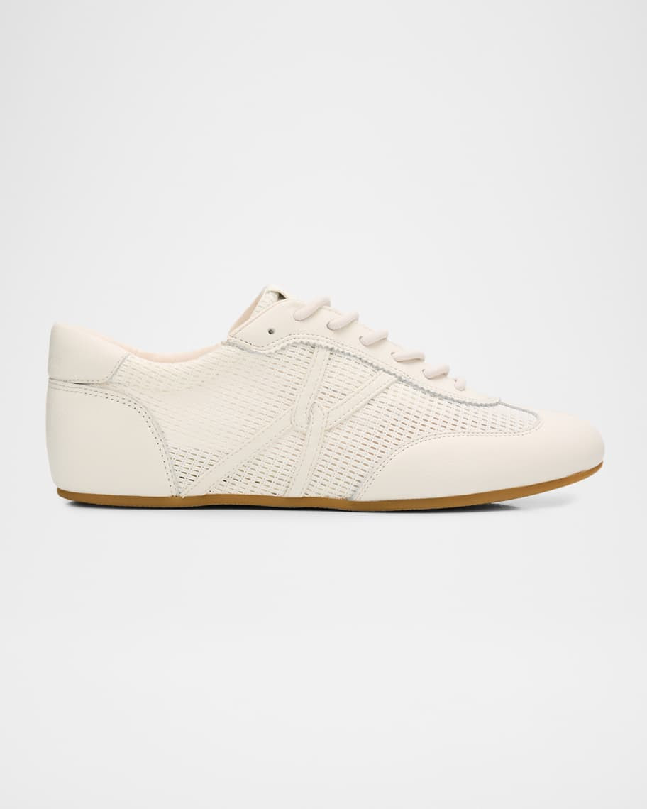 Riviera Mesh and Leather Low-Top Sneakers | Neiman Marcus