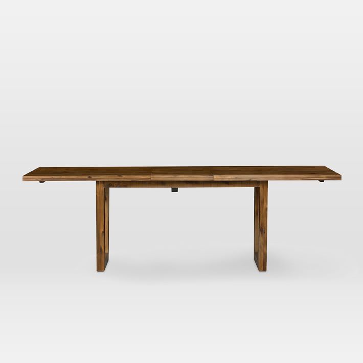 Logan Industrial Expandable Dining Table - Natural | West Elm (US)