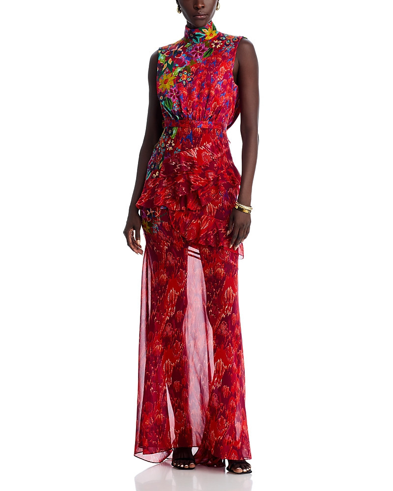 Saloni Fleur Silk Maxi Dress | Bloomingdale's (US)