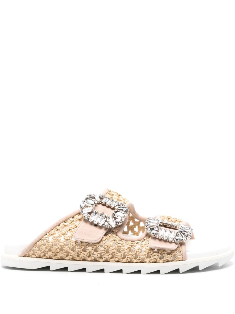 Roger Vivier Slidy Viv Raffia Sandals | Tessabit Stores (Global)