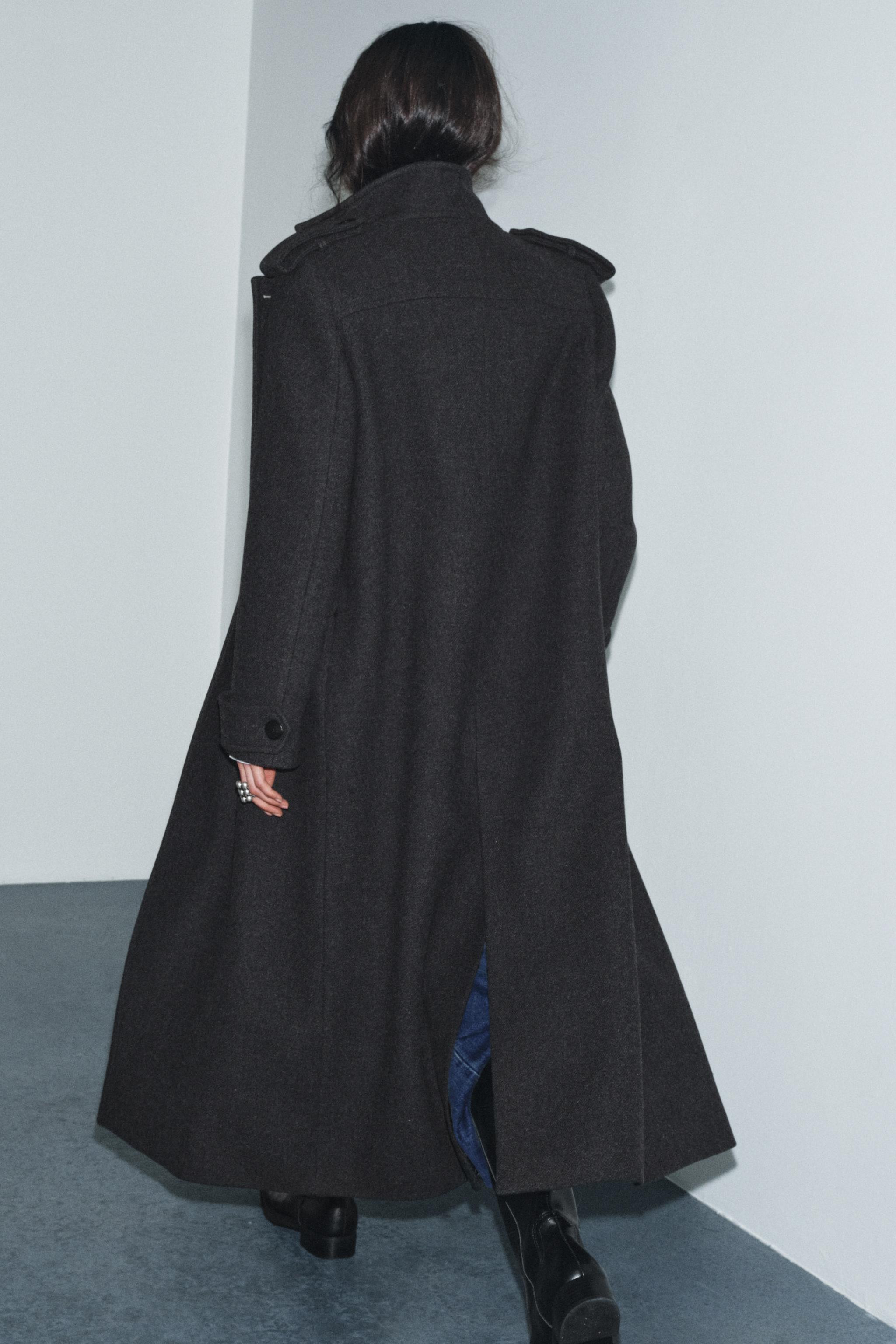 ZW COLLECTION LIMITED EDITION LONG WOOL COAT | Zara UK