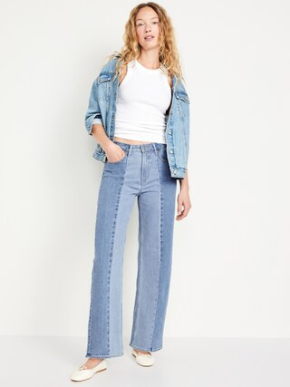 Extra High-Waisted Sky-Hi Wide-Leg Jeans | Old Navy (CA)
