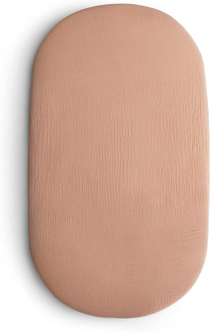 mushie Extra Soft Bassinet Muslin Crib Sheet | 30" x 16" (Natural) | Amazon (US)