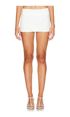LIONESS Prophecy Mini Skirt in Porcelain from Revolve.com | Revolve Clothing (Global)