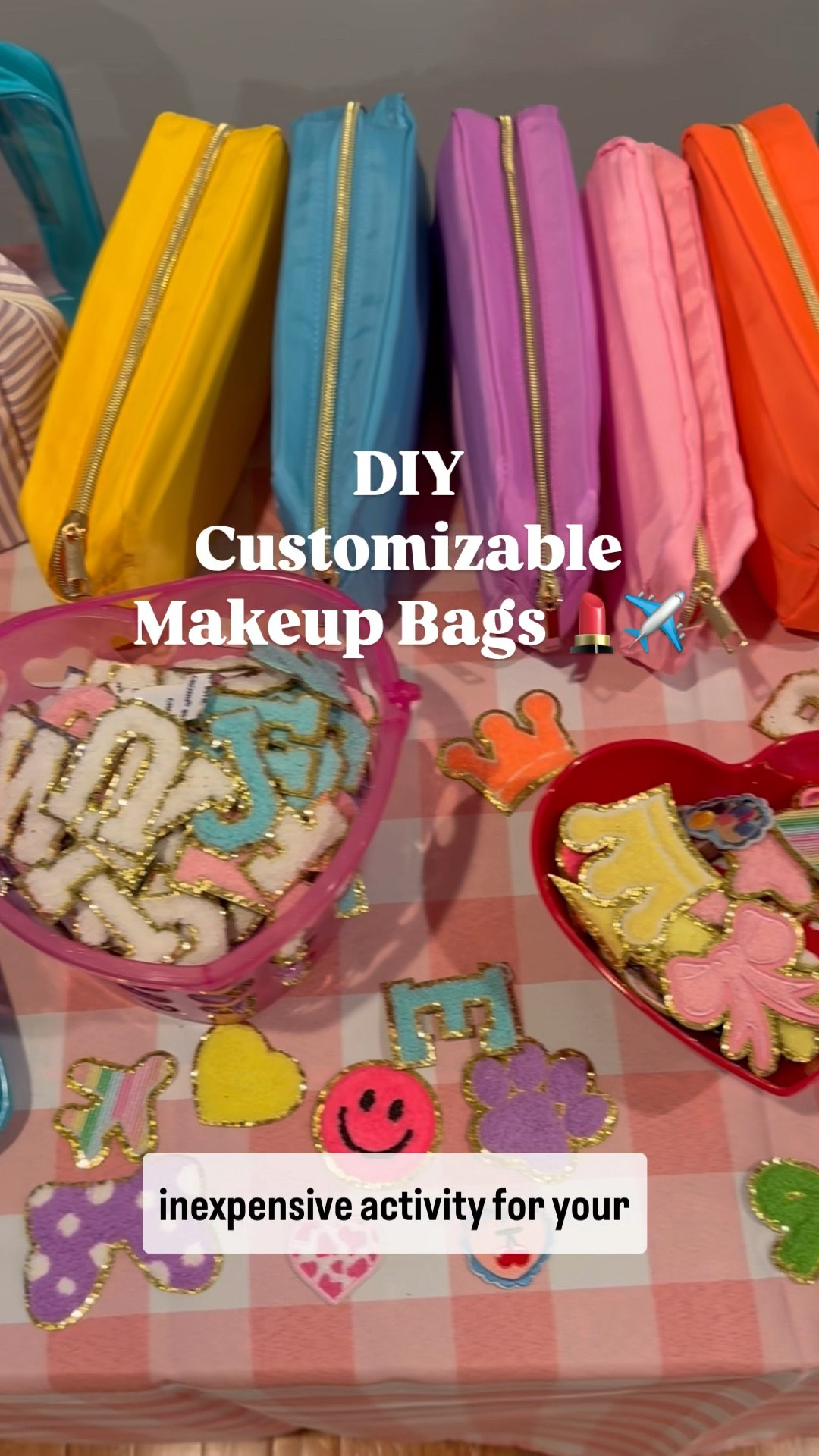 DIY Customizable Makeup Bags💄
Decorating bags with fun stick on patches is such a great idea for your next girl gathering. Everything I used is from Amazon and linked below. 👛✈️

#LTKTravel #LTKParties #LTKWatchNow