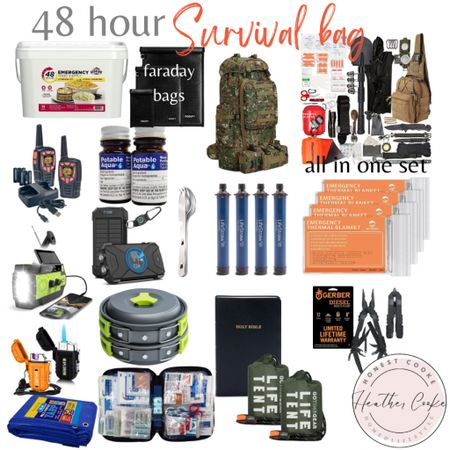 48 hour survival bag, Prepper must haves , go bag, amazon Prepper items
Crank radio, first aid kit, all in one survival bag, freeze dried food, life straw 

#LTKfindsunder50 #LTKfindsunder100