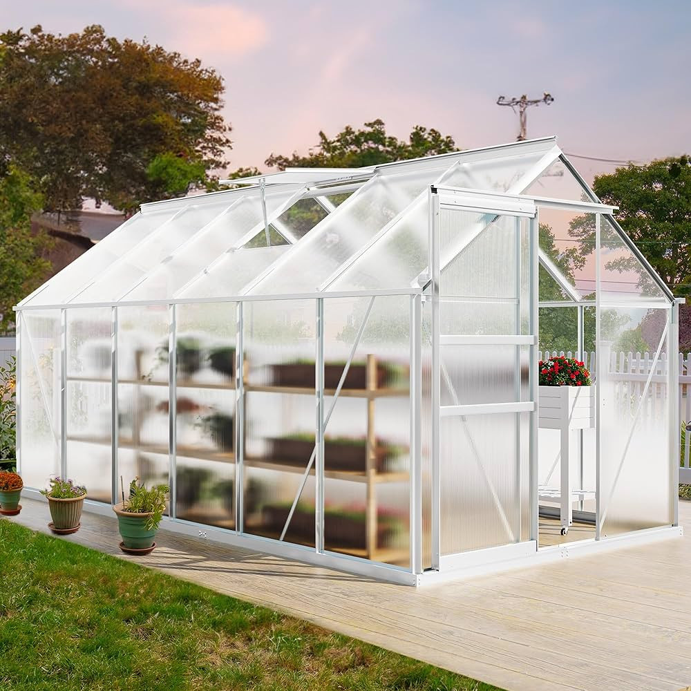 YITAHOME 12x6FT Polycarbonate Greenhouse Large Heavy Duty Green Houses Outdoor Aluminum Greenhous... | Amazon (US)