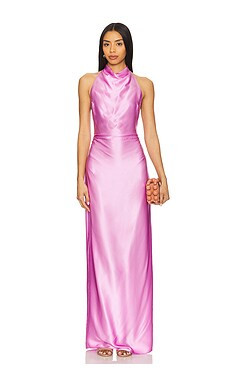 Amanda Uprichard Marcine Maxi Dress in Azalea from Revolve.com | Revolve Clothing (Global)