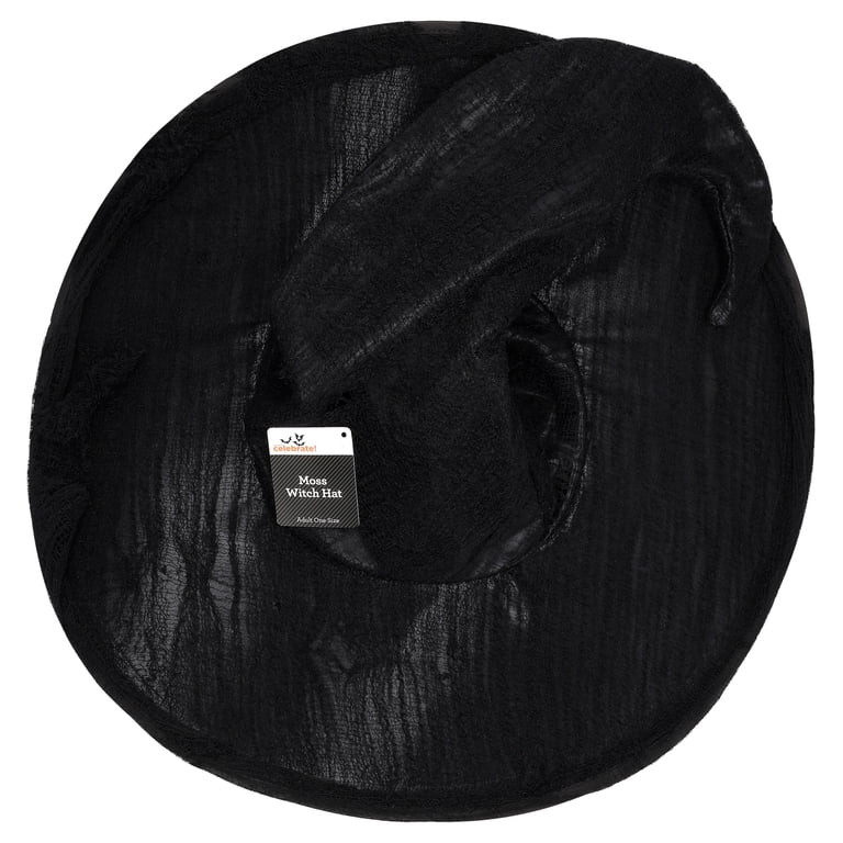 Moss Witch Hat Costume Accessory for Adults, Black, Halloween by Way To Celebrate | Walmart (US)