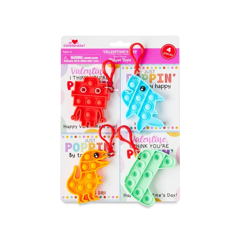 Valentine's Day Fidget Toy Party Favors, 4 Count, by Way To Celebrate | Walmart (US)