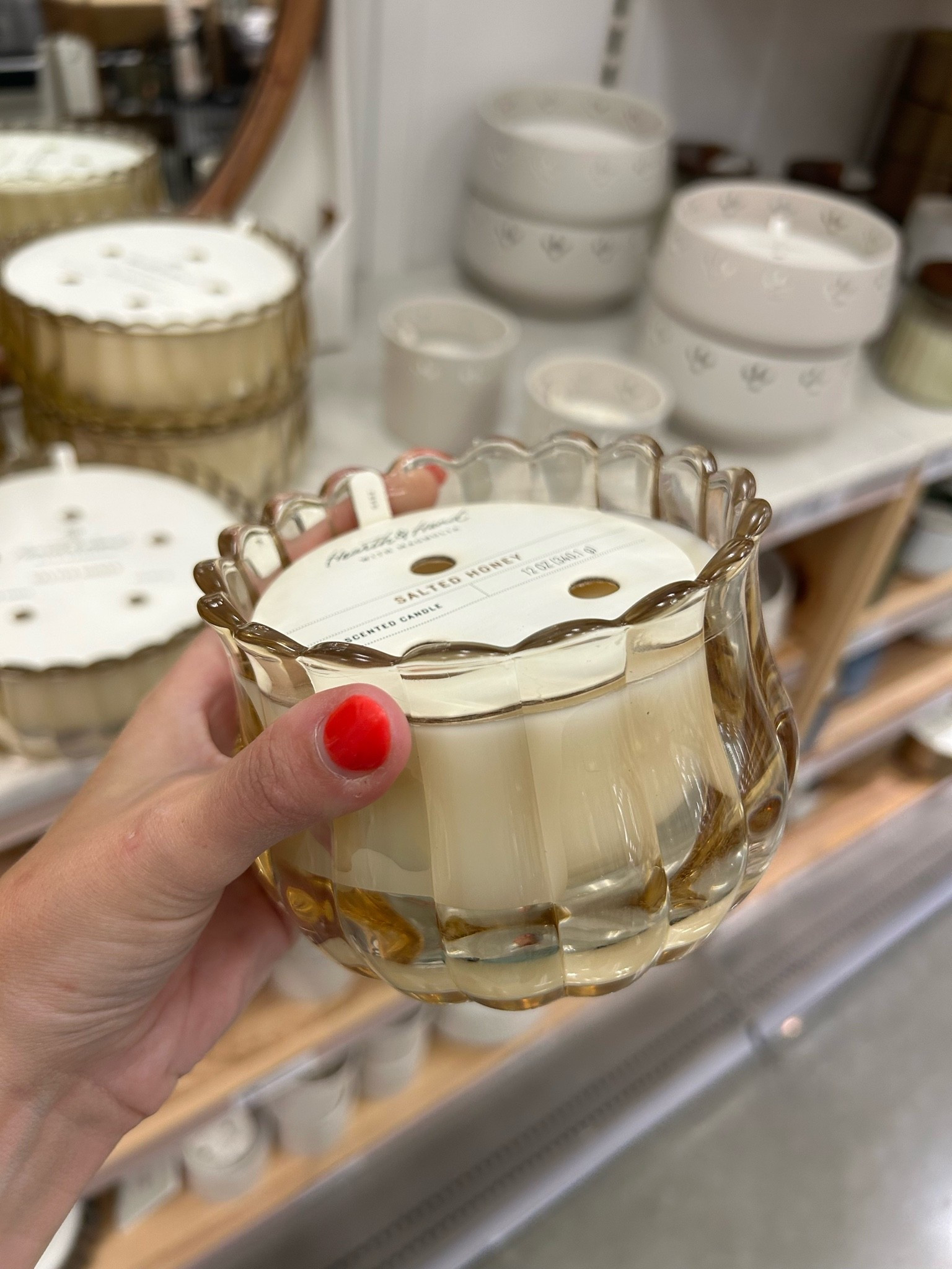 // salted honey candle - smells so good and love the little container it comes in!! //

#LTKmorningroutine #LTKHome #LTKSeasonal