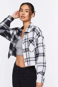 Reworked Plaid Cropped Shirt | Forever 21 | Forever 21 (US)