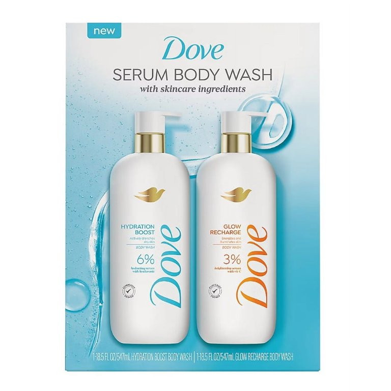 Dove Body Wash Hydration Boost & Glow Recharge, 2 pk./18.5 oz. | Walmart (US)