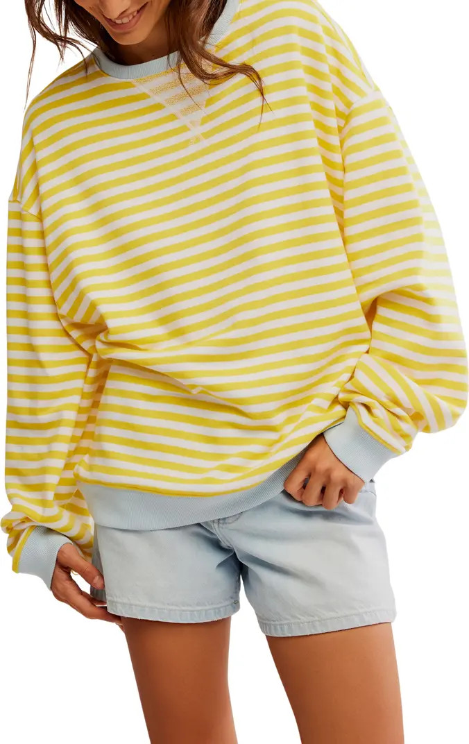 Oversize Stripe Sweatshirt | Nordstrom