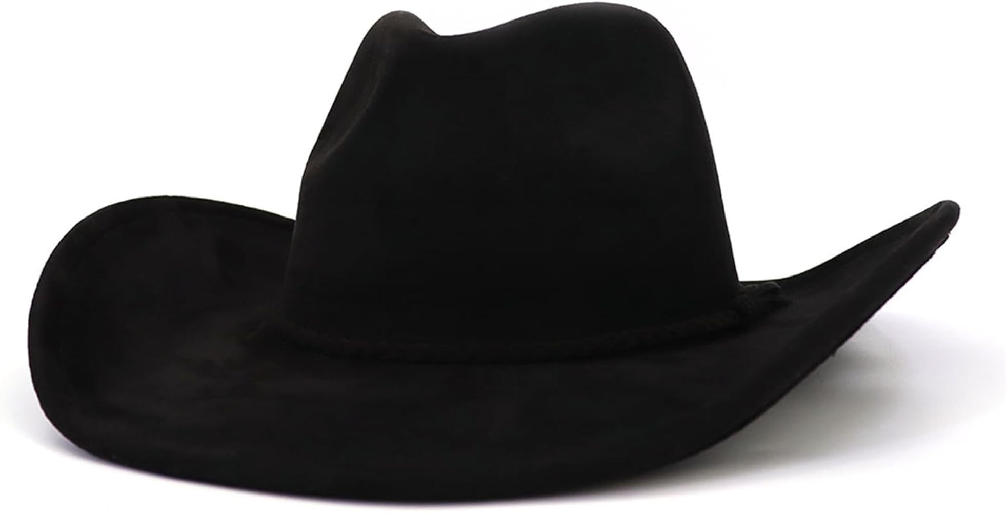 Western Cowboy Hat for Women Men Classic Fedora Hats Wide Brim Suede Cowboy Hat for Women with Bu... | Amazon (US)