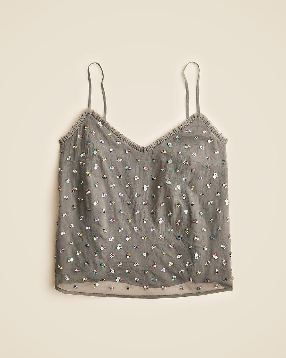Collection ruffle-trim camisole with embellishments | J. Crew US