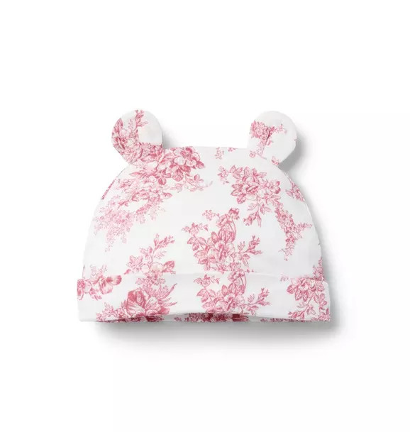 Baby Floral Toile Bear Ear Beanie | Janie and Jack
