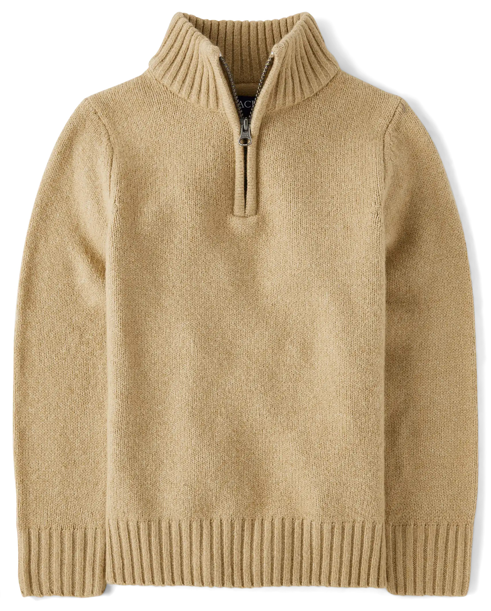 Boys Long Sleeve Half Zip Sweater - SIERRA TAN | The Children's Place | The Children's Place