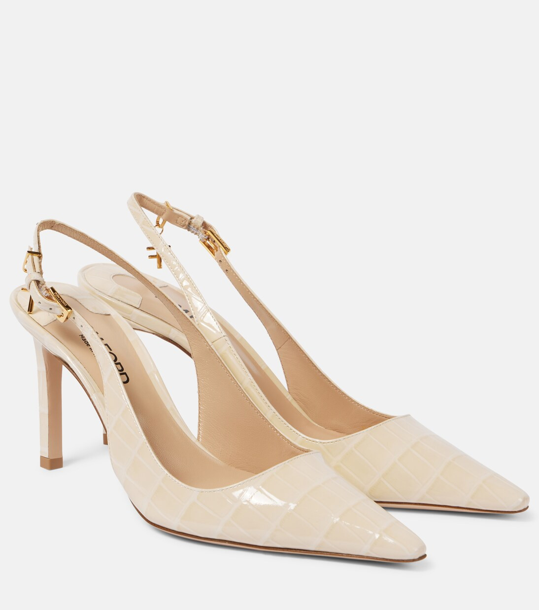 Angelina croc-effect leather slingback pumps | Mytheresa (US/CA)