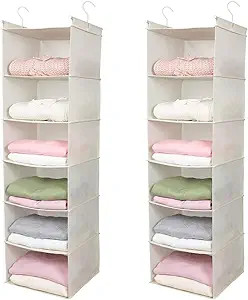 MAX Houser 6 Tier Shelf Hanging Closet Organizer, Closet Hanging Shelf with 2 Sturdy Hooks for St... | Amazon (US)