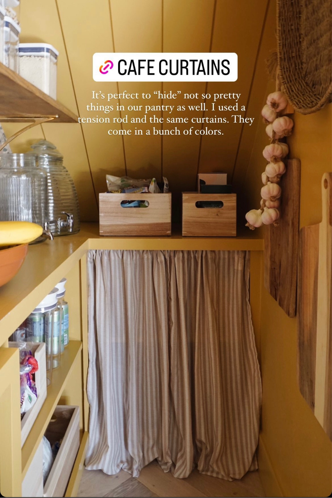 Cafe curtain to the win ✨ Perfect to hide not-so-pretty things in the pantry 😉 They come in many colors!
-
Curtain. Pantry decor. Home decor. Decor hacks.  

#LTKstyletip #LTKunder50 #LTKhome