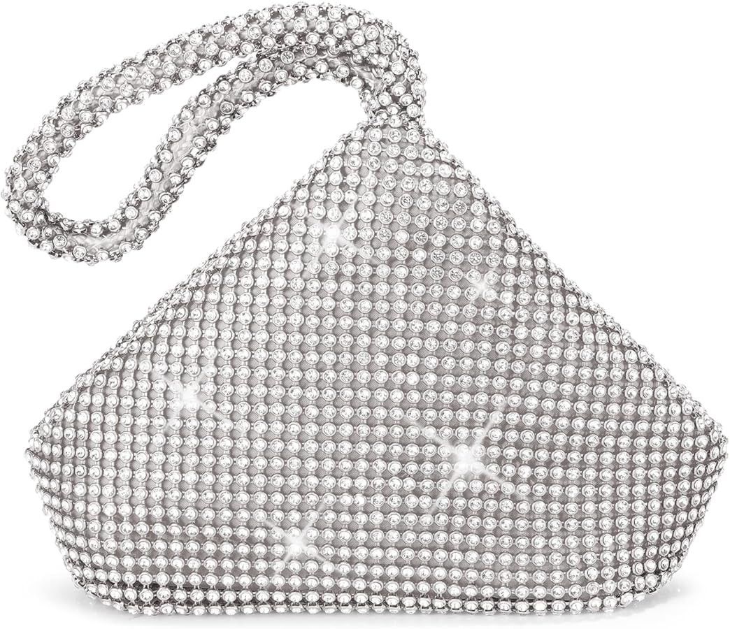 MINGPINHUIUS Evening Clutch Bag for Women Girls - Upgraded Larger Size Fashion Luxury Rhinestone ... | Amazon (UK)