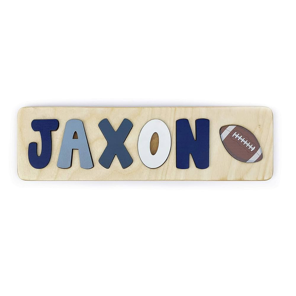 Personalized Wooden Name Puzzle for Kids, Handmade in USA by Bloom Owl, Custom Baby Gifts for Boy... | Amazon (US)
