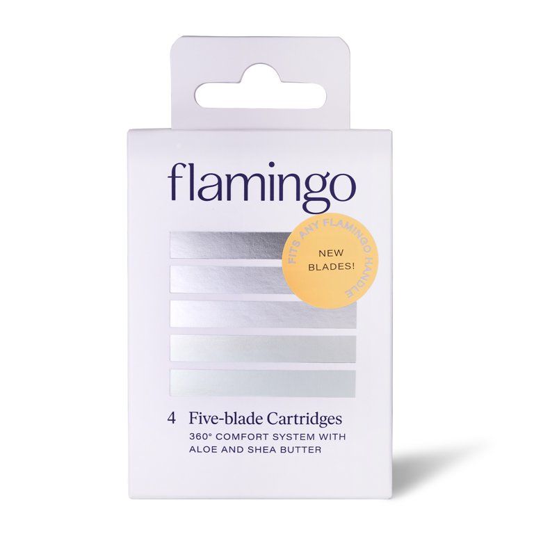 Flamingo Women's Razor Blade Refills, 5 Blade Razor Blade Cartridges, 4 ct | Walmart (US)