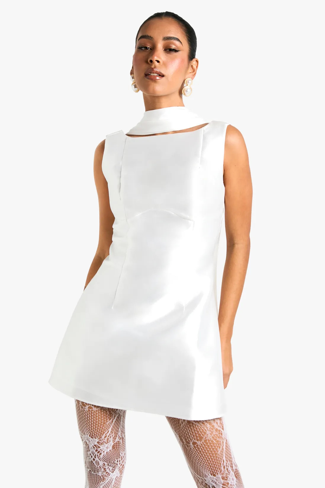 Satin A-Line Mini Dress | boohoo (US & Canada)