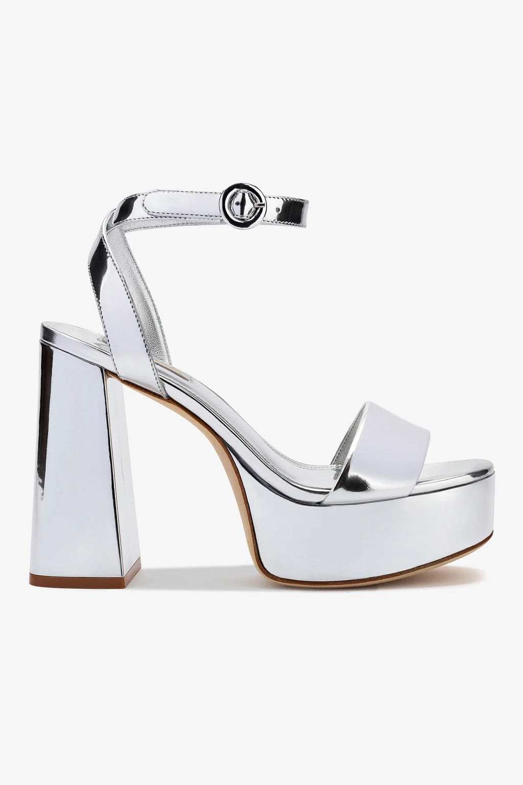 Dolly Sandal In Silver Specchio | Larroude